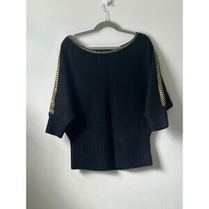 Black Cynthia Steffe, 90s, L, wool - with gold details